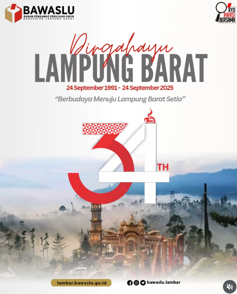 Ucapan Dirgahayu Lampung Barat Ke-34