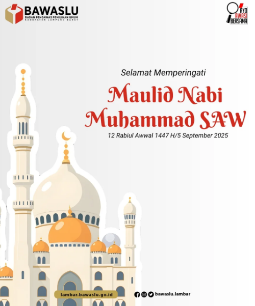 Ucapan Selamat Memperingati Maulid Nabi Muhammad SAW